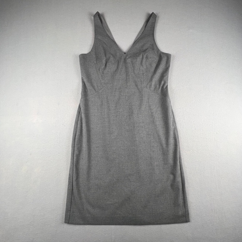 Banana Republic Sheath Dress Womens 8 Gray Sleeveless Professional Business